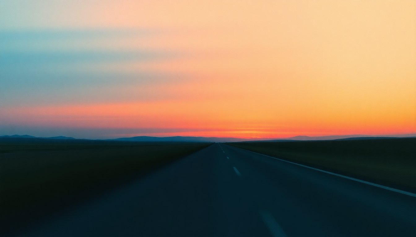 Fan-driven abstract illustration evoking the emotional arc of Driving Me Backwards by Brian Eno