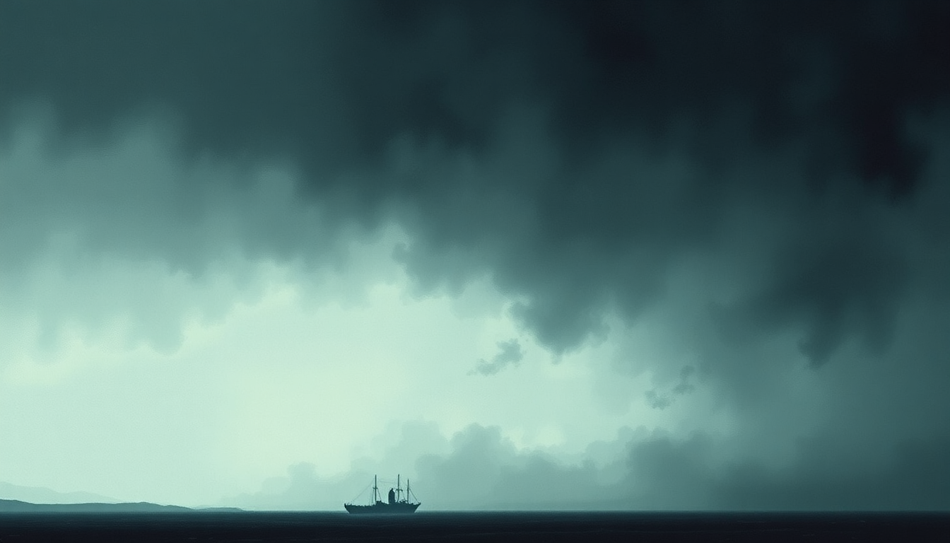 Fan-driven abstract illustration evoking the emotional arc of Dungeoneering by Tim Hecker