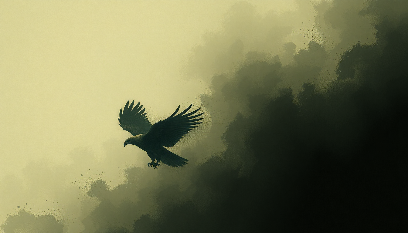 Fan-driven abstract illustration evoking the emotional arc of Eagles Become Vultures by Converge