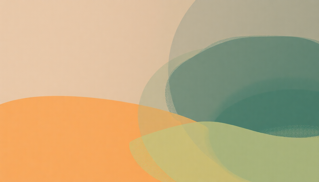 Fan-driven abstract illustration evoking the emotional arc of Eat Alone by Andy Shauf