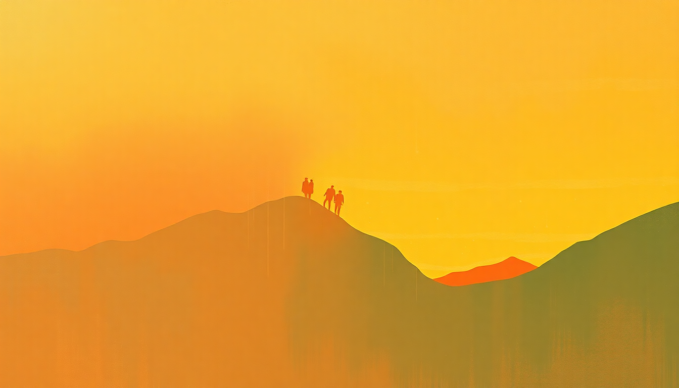 Fan-driven abstract illustration evoking the emotional arc of Ebony Jam by Tower of Power