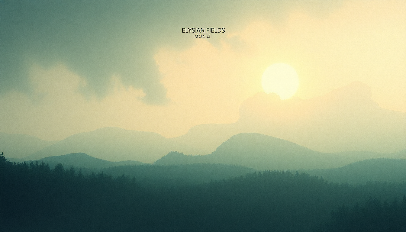 Fan-driven abstract illustration evoking the emotional arc of Elysian Fields by Mono