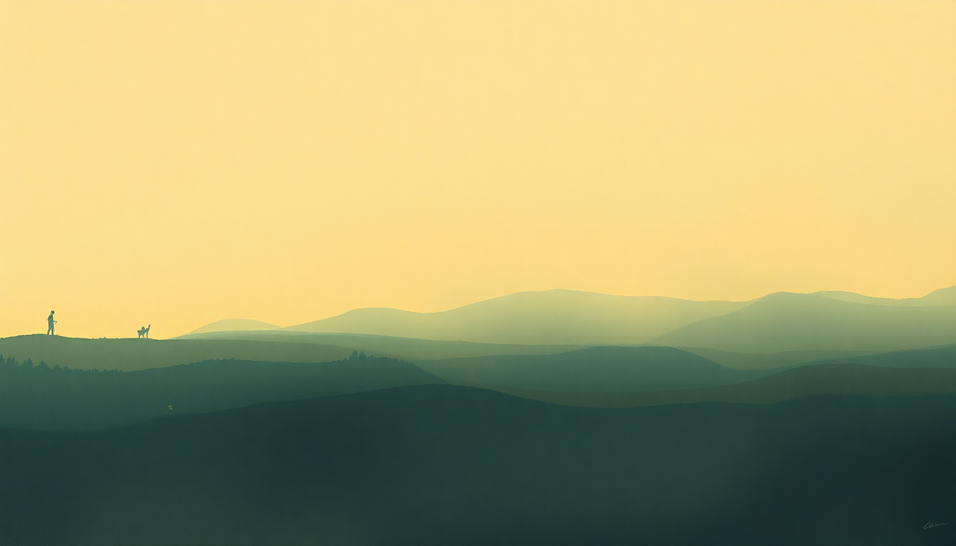 Fan-driven abstract illustration evoking the emotional arc of Emily by Bill Evans