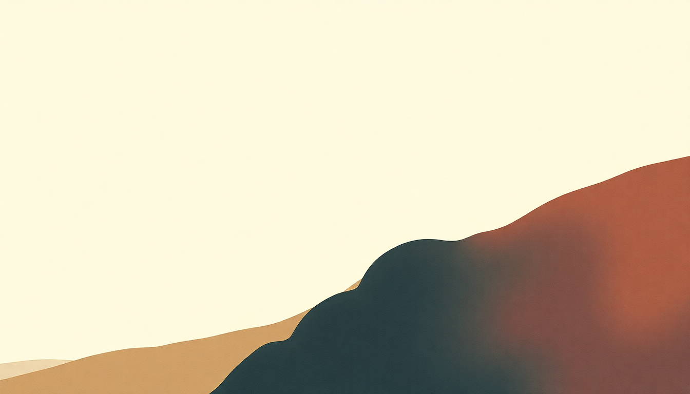 Fan-driven abstract illustration evoking the emotional arc of Emkay by Bonobo