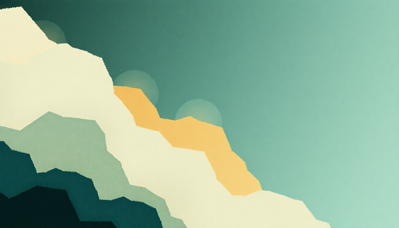 Fan-driven abstract illustration evoking the emotional arc of Ephemeral by Pelican