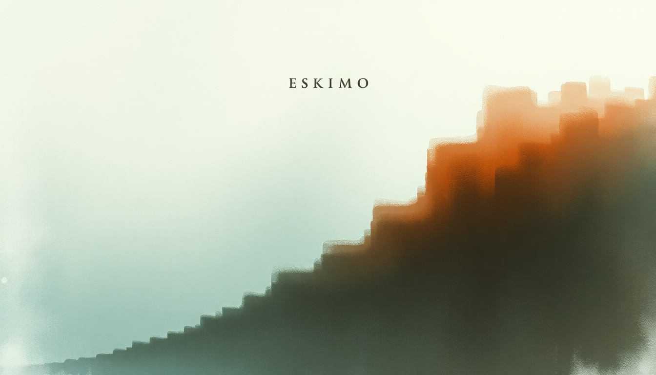 Fan-driven abstract illustration evoking the emotional arc of Eskimo by Damien Rice