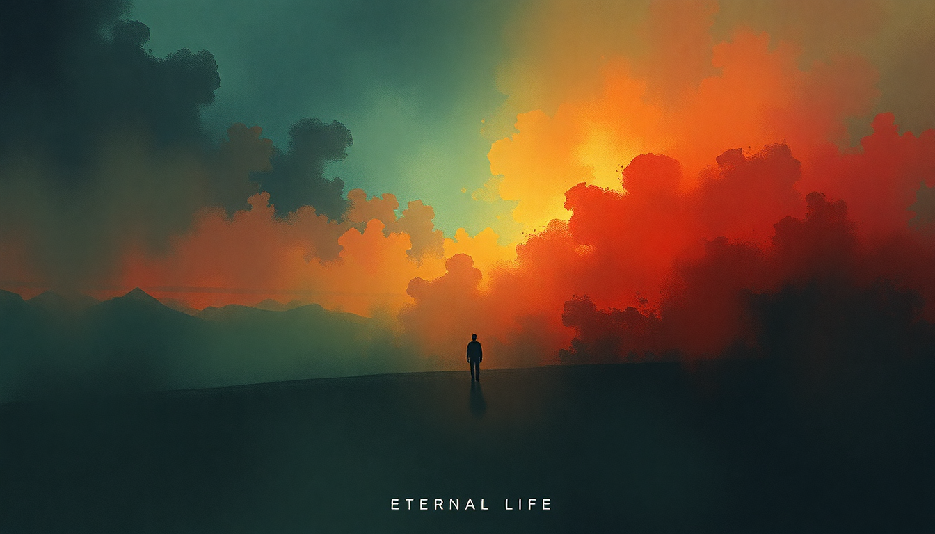 Fan-driven abstract illustration evoking the emotional arc of Eternal Life by Jeff Buckley