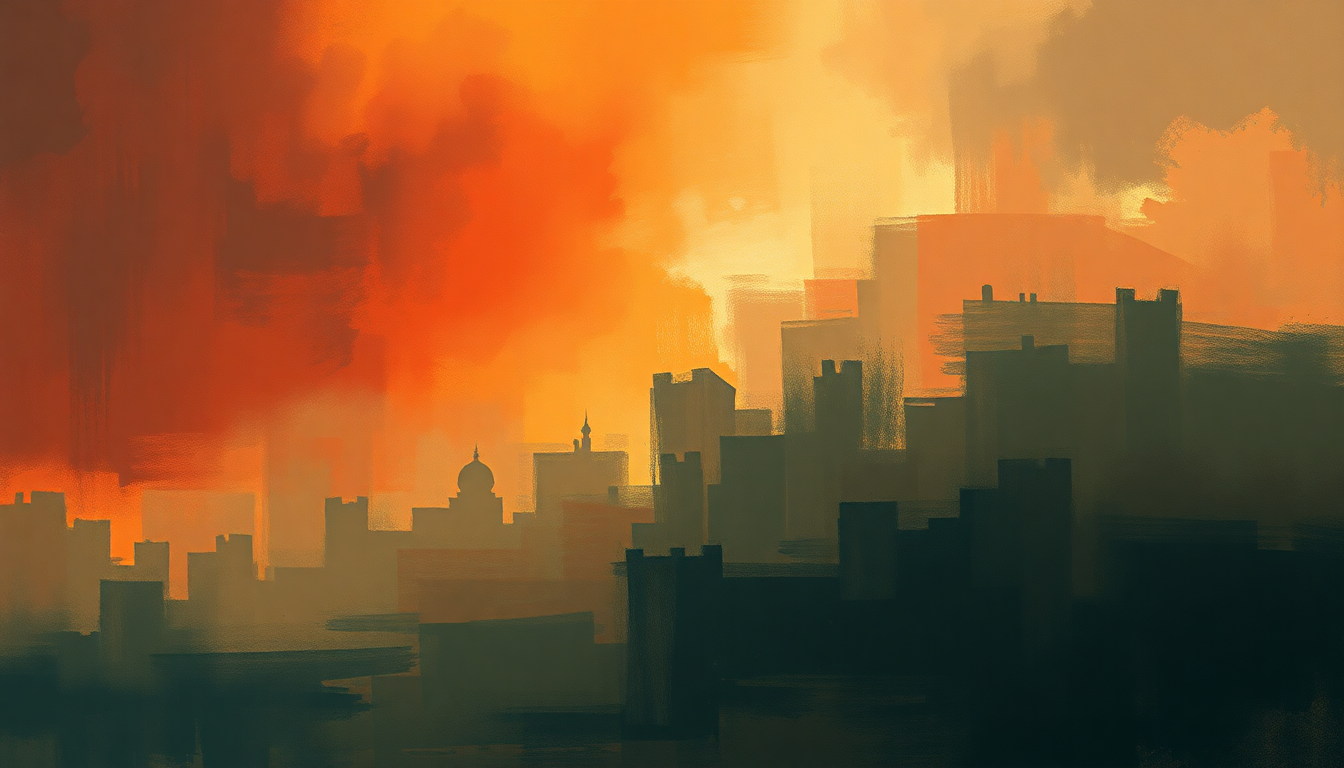 Fan-driven abstract illustration evoking the emotional arc of Études-Tableaux by Sergei Rachmaninoff