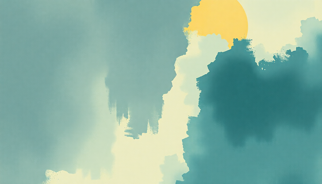 Fan-driven abstract illustration evoking the emotional arc of Even Me by Mahalia Jackson