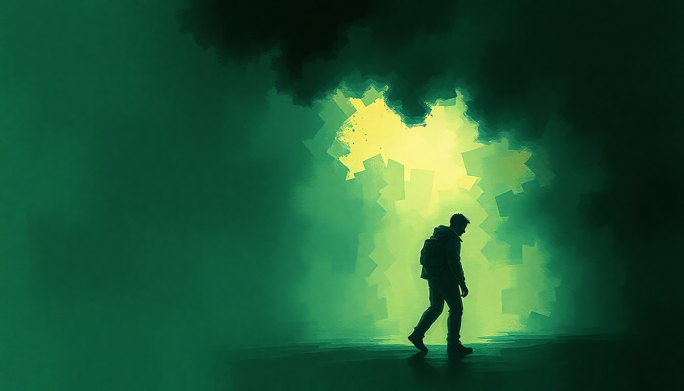 Fan-driven abstract illustration evoking the emotional arc of Everybody in the Place by Prodigy