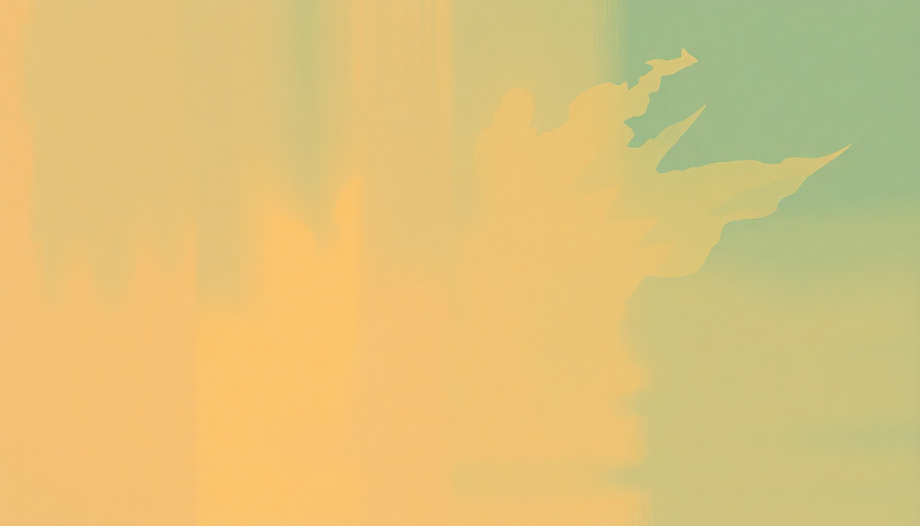 Fan-driven abstract illustration evoking the emotional arc of Everybody's Fancy by Fred Rogers