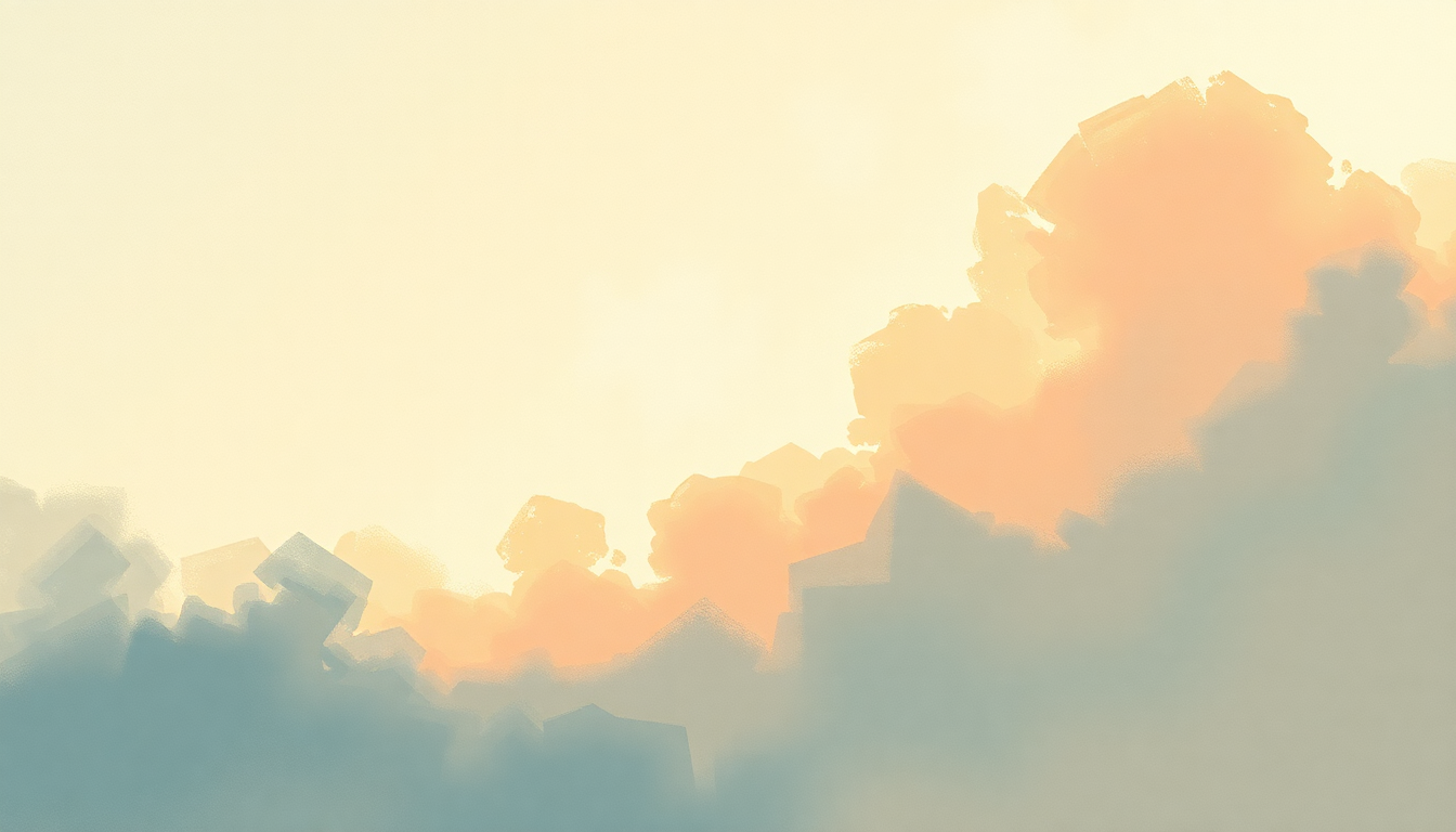 Fan-driven abstract illustration evoking the emotional arc of Everybody Wants to Go to Heaven by Kenny Chesney