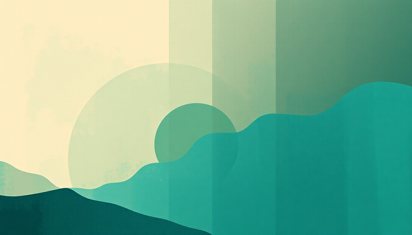 Fan-driven abstract illustration evoking the emotional arc of Everything Connected by Jon Hopkins