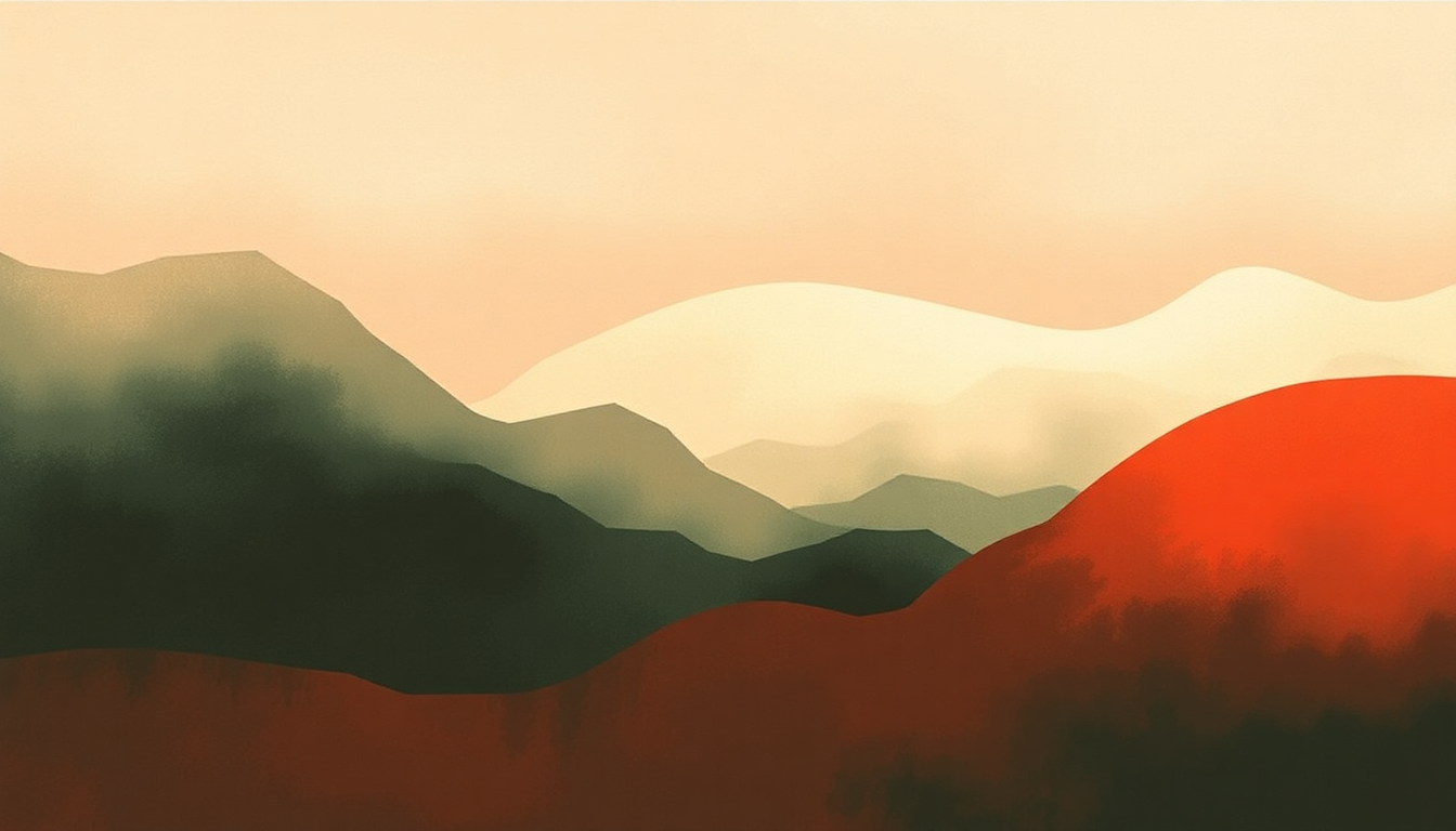 Fan-driven abstract illustration evoking the emotional arc of Eyesdown by Bonobo