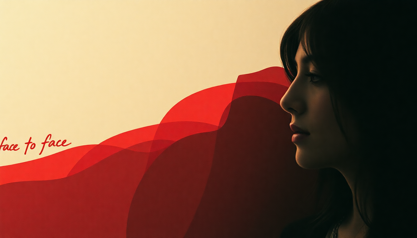 Fan-driven abstract illustration evoking the emotional arc of Face to Face by Siouxsie and the Banshees