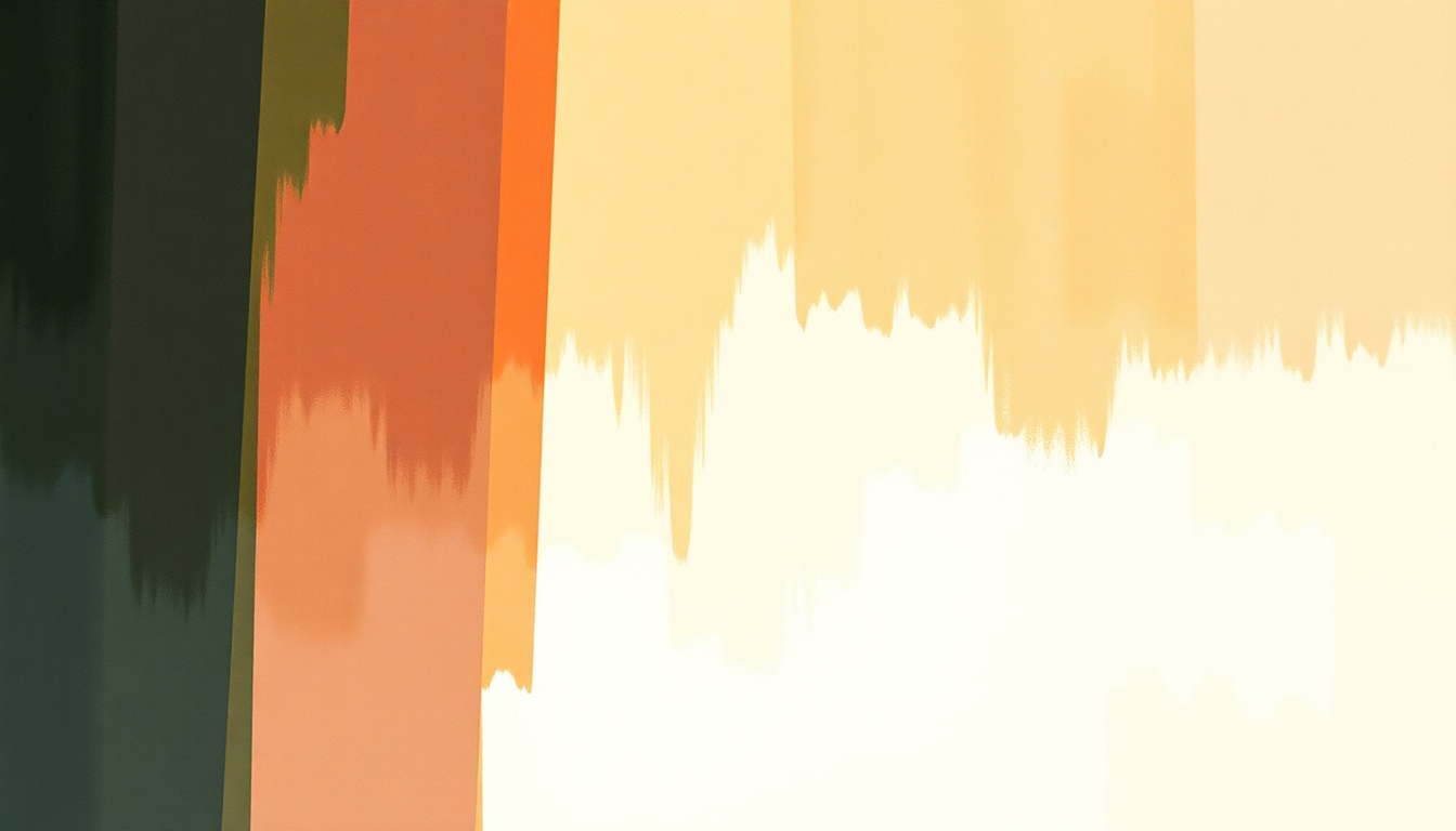 Fan-driven abstract illustration evoking the emotional arc of Factory by The Vines