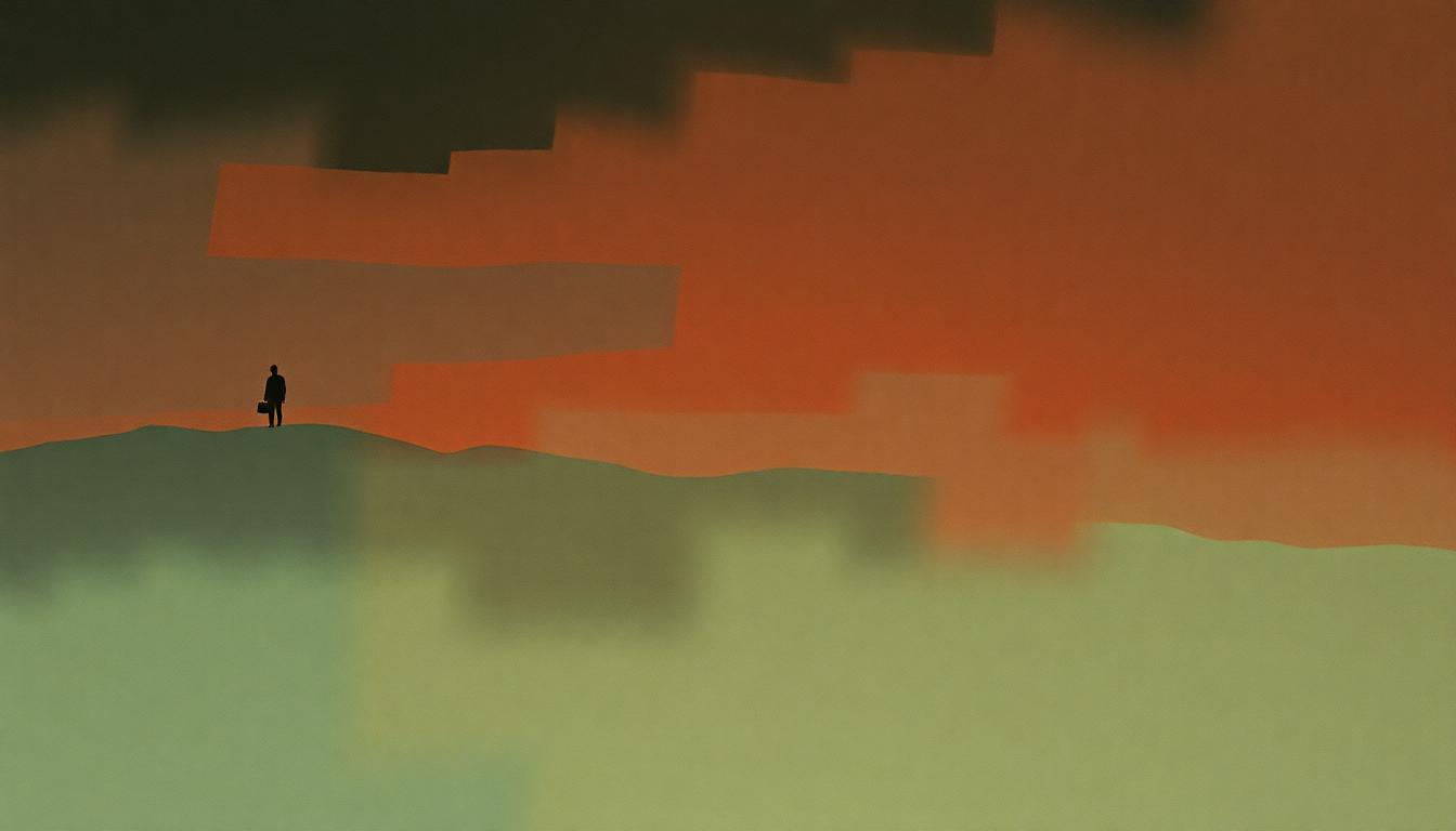 Fan-driven abstract illustration evoking the emotional arc of Fakkarouni by Umm Kulthum