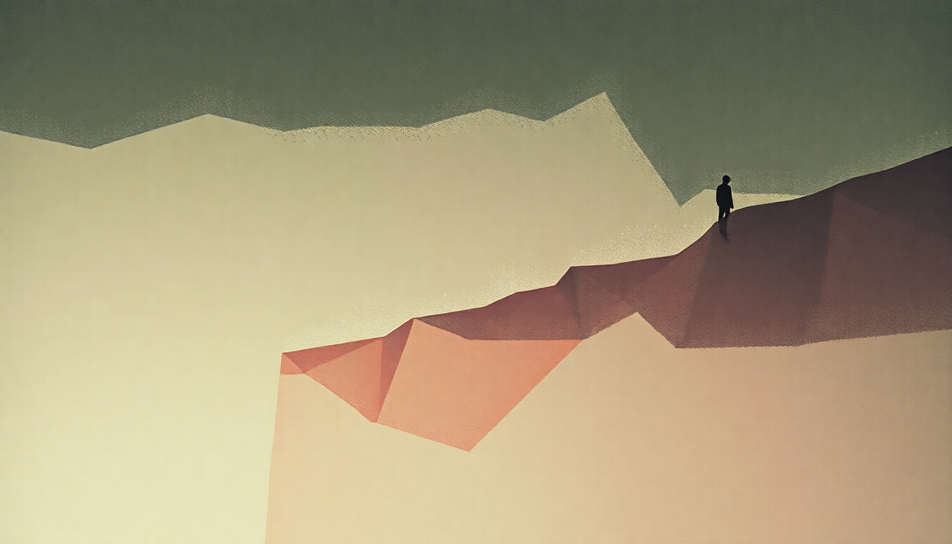 Fan-driven abstract illustration evoking the emotional arc of Falling to Pieces by Faith No More