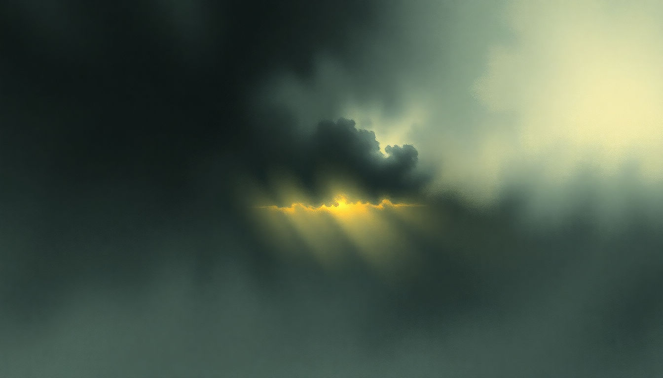 Fan-driven abstract illustration evoking the emotional arc of False Light by Isis