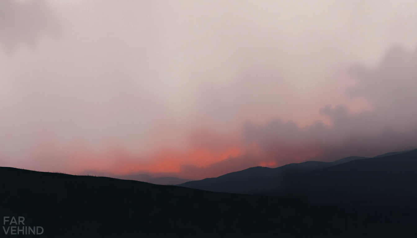 Fan-driven abstract illustration evoking the emotional arc of Far Behind by Eddie Vedder