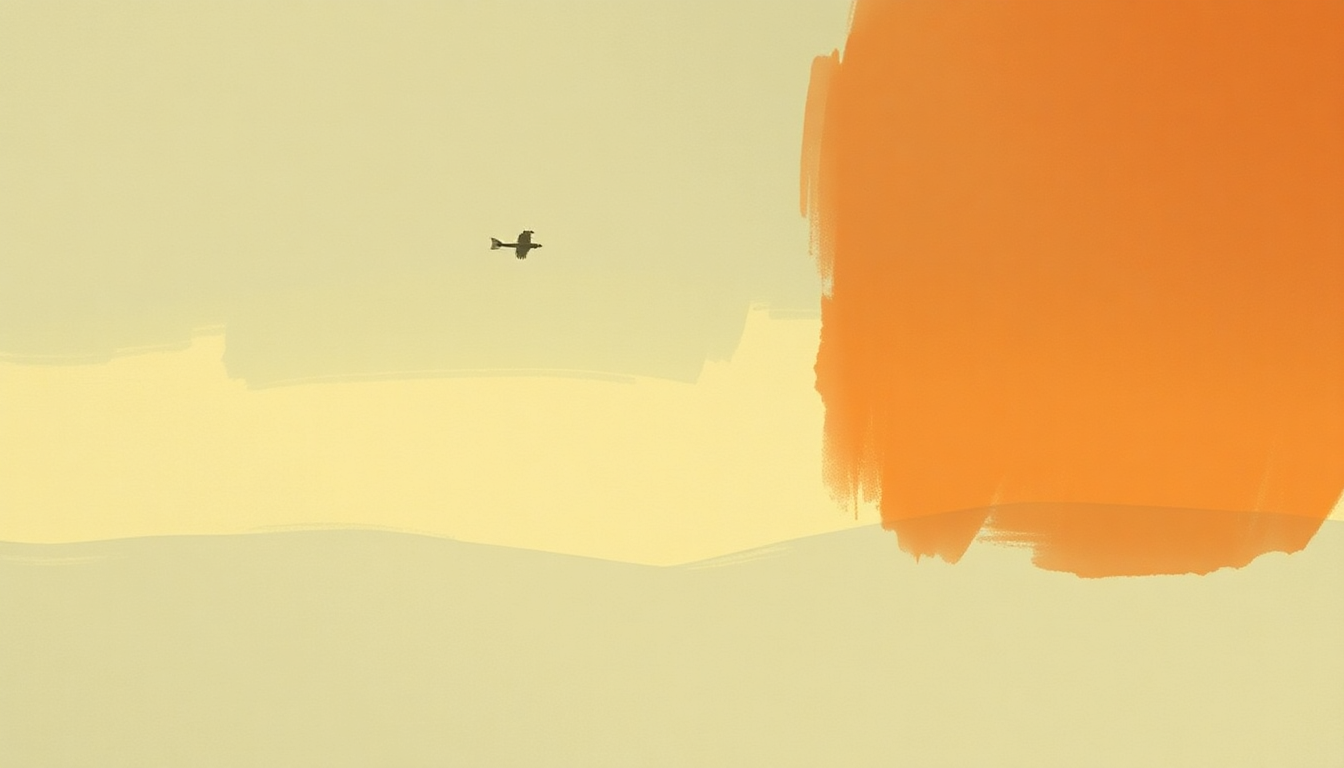 Fan-driven abstract illustration evoking the emotional arc of Father and Son by Ladysmith Black Mambazo