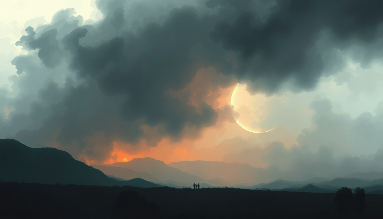 Fan-driven abstract illustration evoking the emotional arc of Festival by Sigur Rós