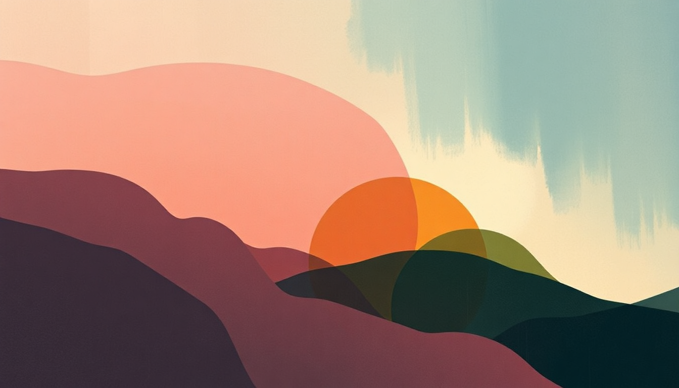 Fan-driven abstract illustration evoking the emotional arc of Fever to the Form by Nick Mulvey