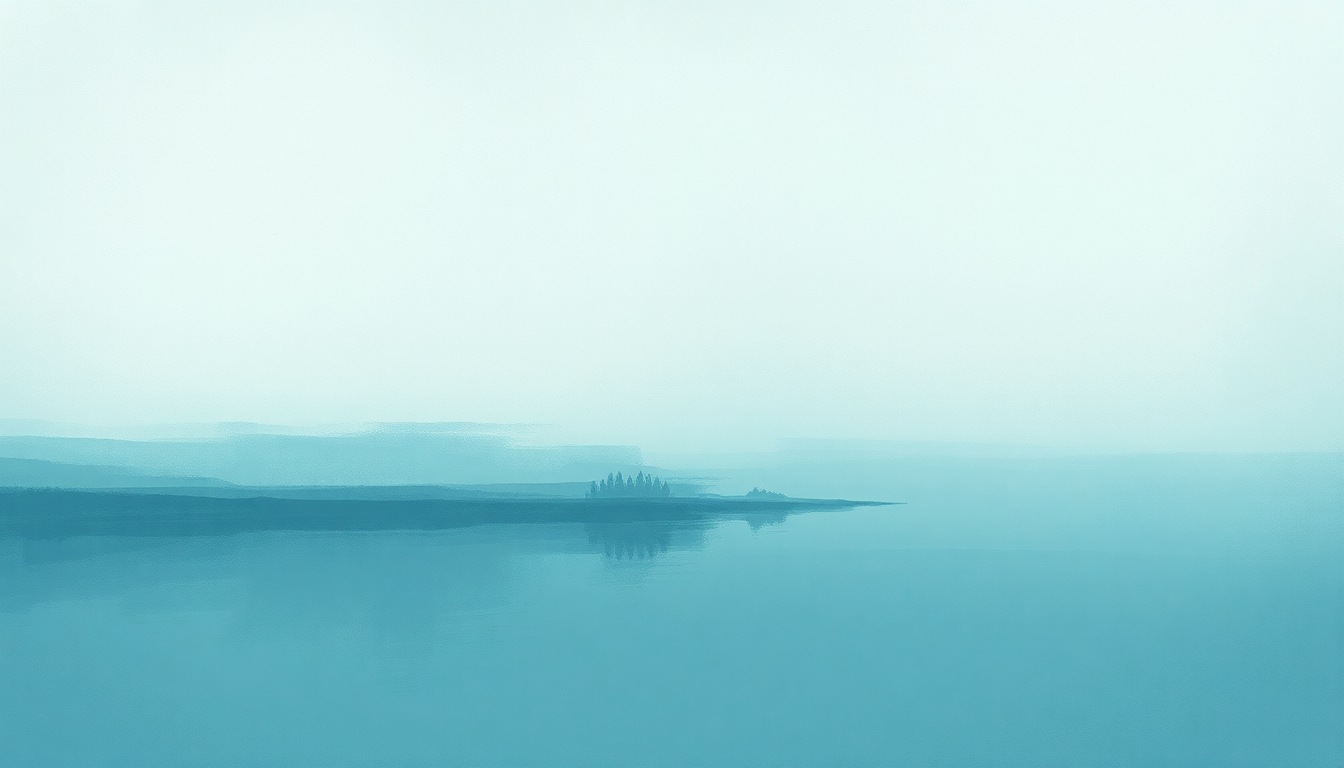 Fan-driven abstract illustration evoking the emotional arc of Find the River by R.E.M.