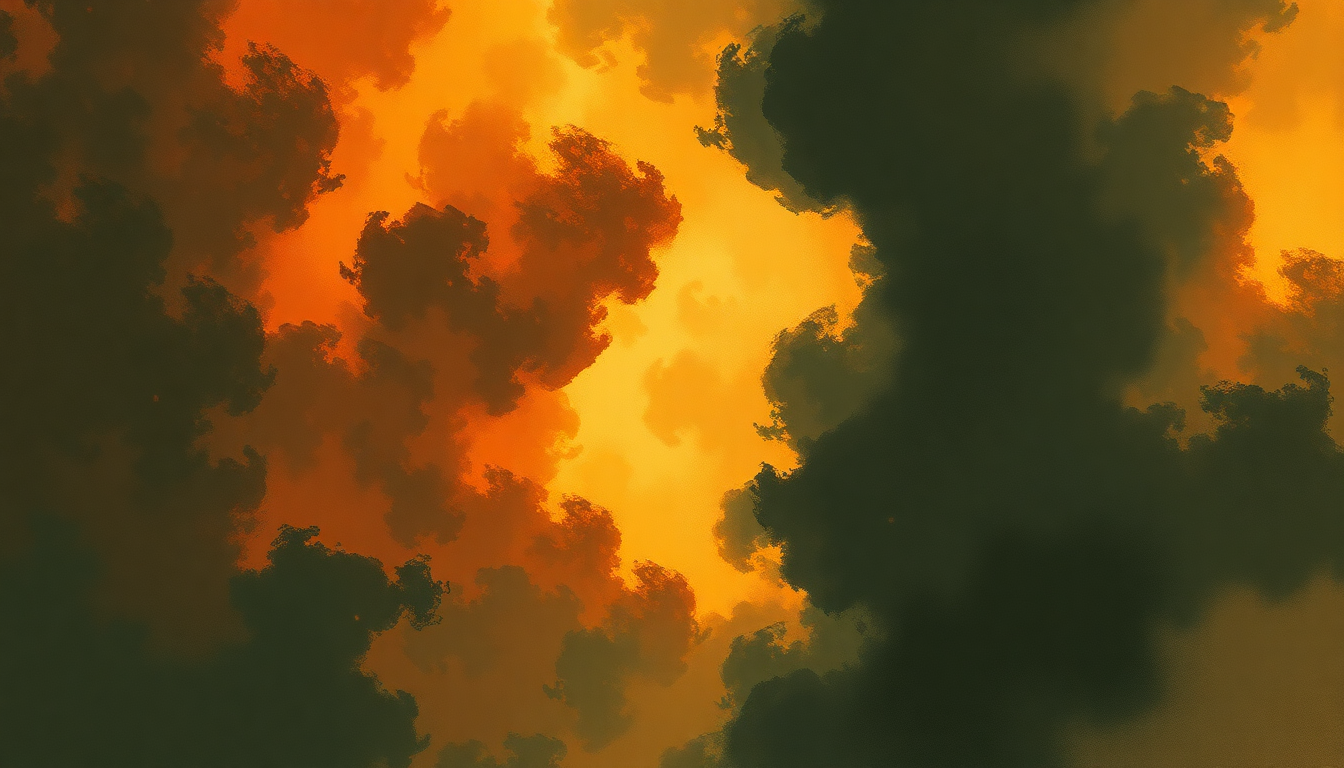 Fan-driven abstract illustration evoking the emotional arc of Fire Engine by 13th Floor Elevators