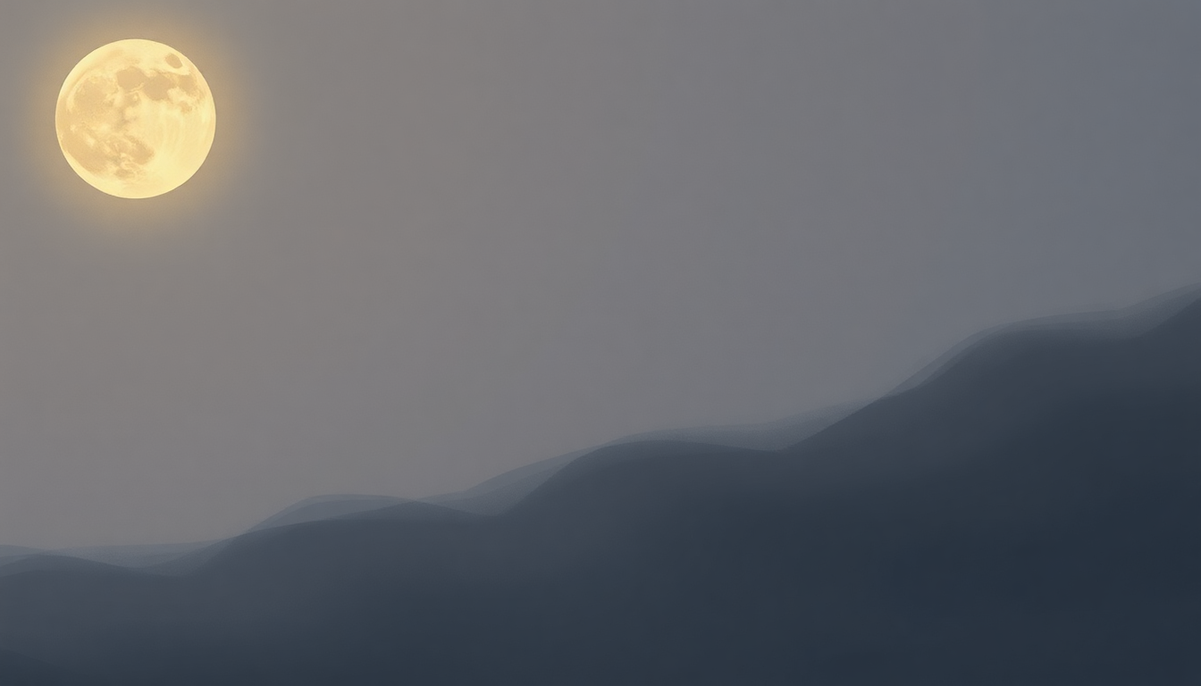 Fan-driven abstract illustration evoking the emotional arc of First Band on the Moon by Pedro the Lion