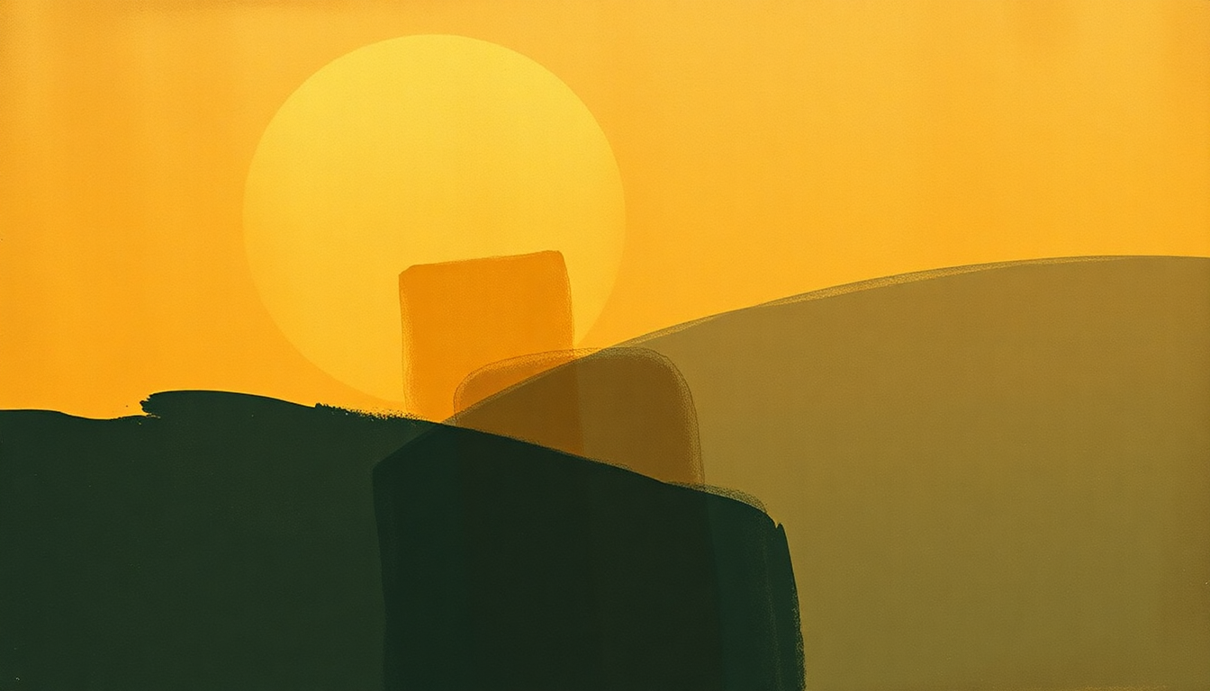 Fan-driven abstract illustration evoking the emotional arc of Flying on the Ground Is Wrong by Buffalo Springfield