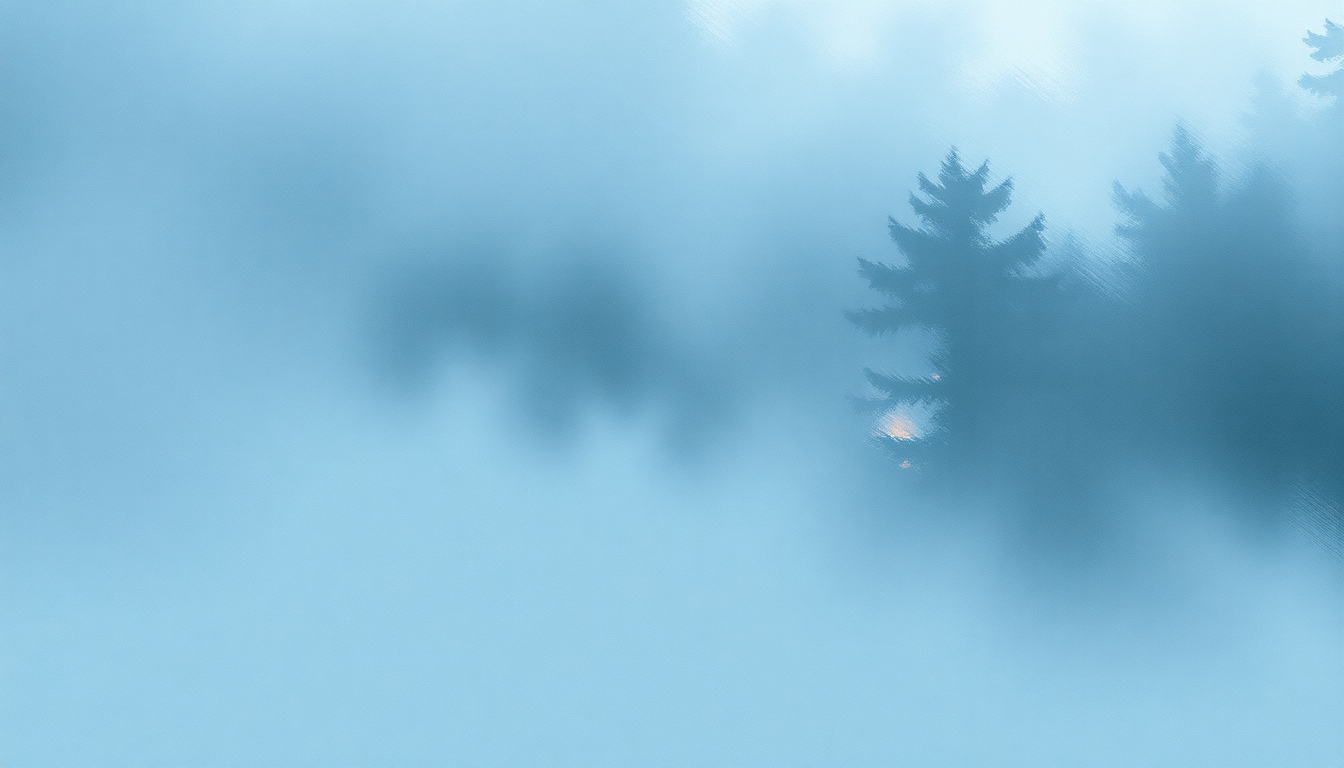 Fan-driven abstract illustration evoking the emotional arc of Fog Lattice by Tim Hecker