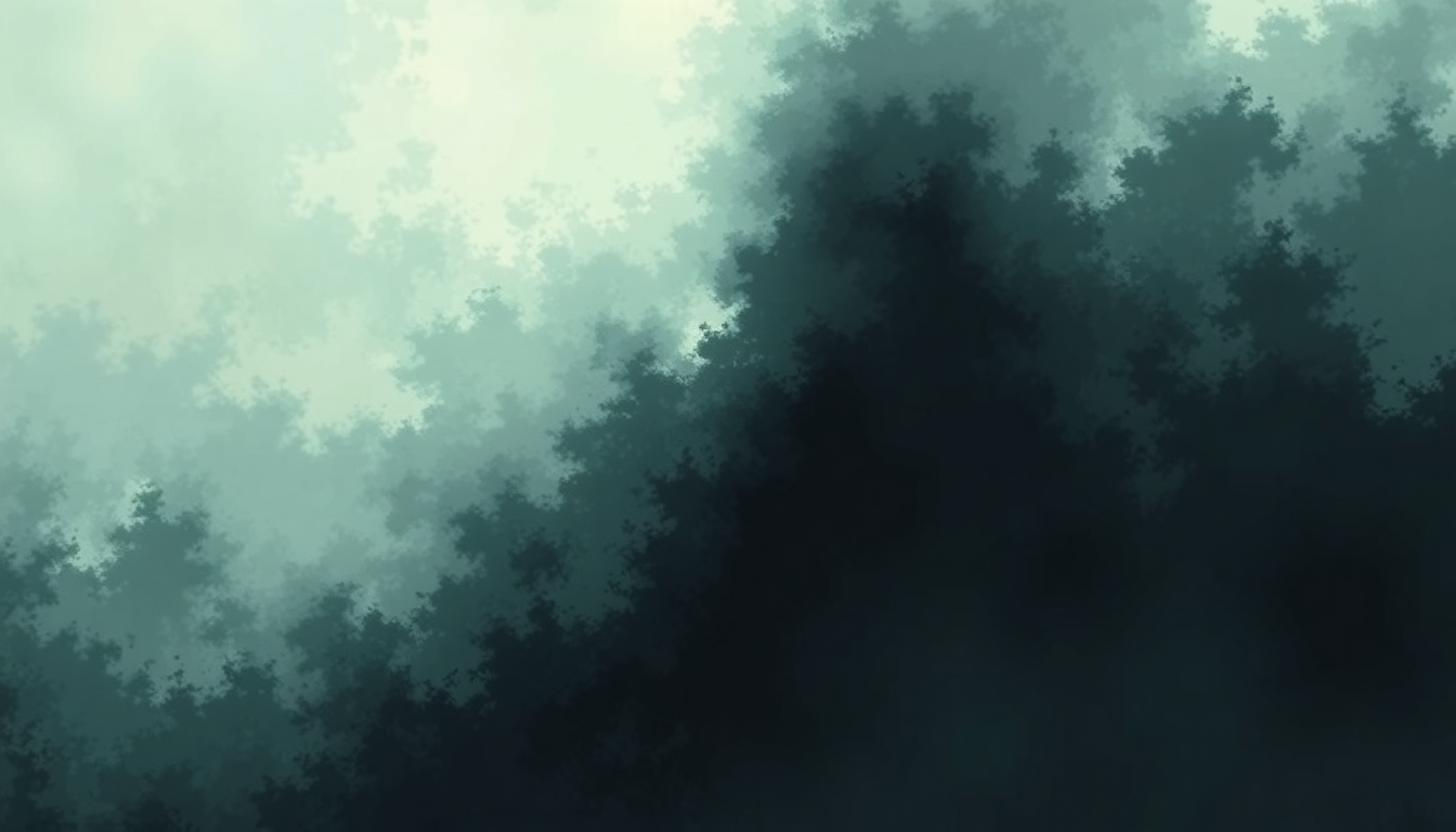 Fan-driven abstract illustration evoking the emotional arc of Foley Room by Amon Tobin