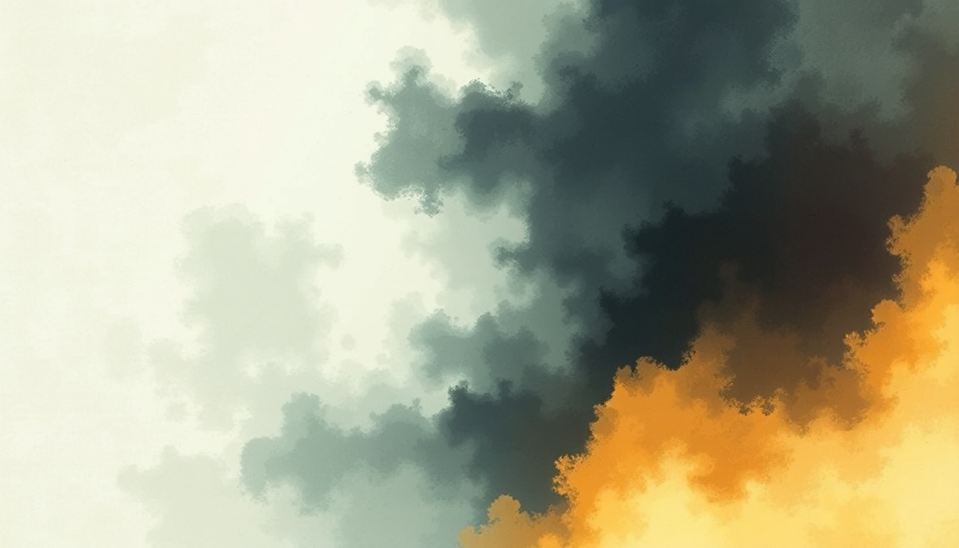 Fan-driven abstract illustration evoking the emotional arc of Follow the Map by Mono