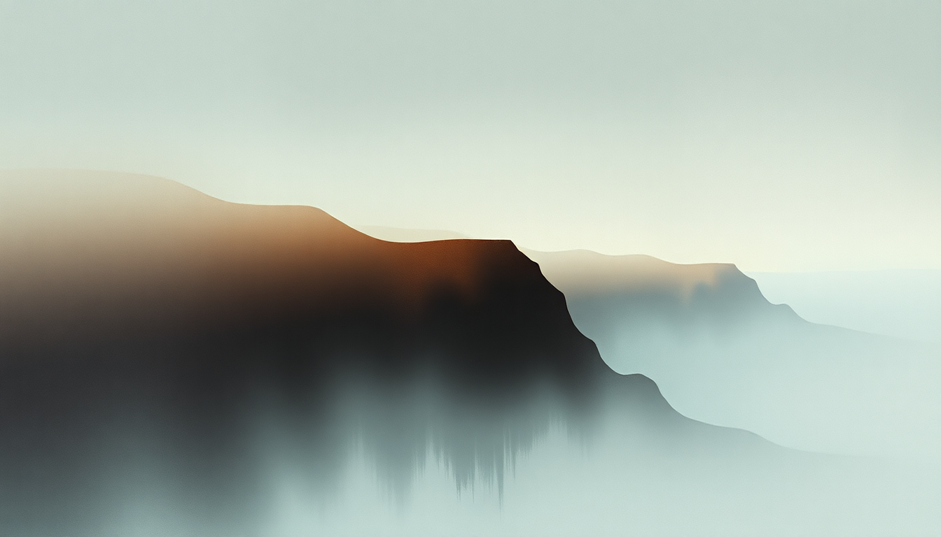 Fan-driven abstract illustration evoking the emotional arc of For the Widows in Paradise by Sufjan Stevens