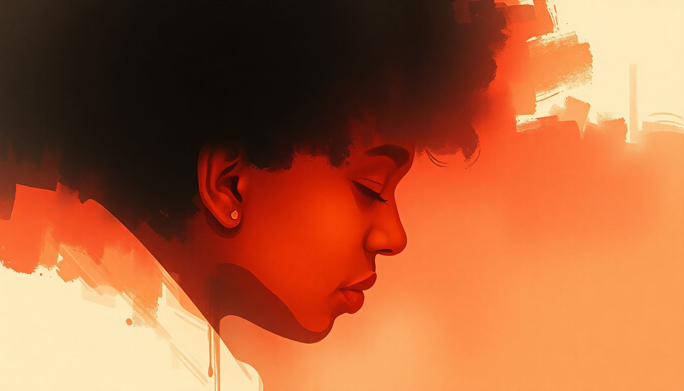 Fan-driven abstract illustration evoking the emotional arc of Forthenight by Musiq Soulchild