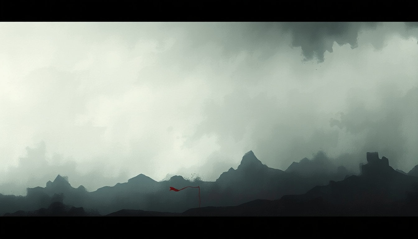 Fan-driven abstract illustration evoking the emotional arc of Fossora by Björk