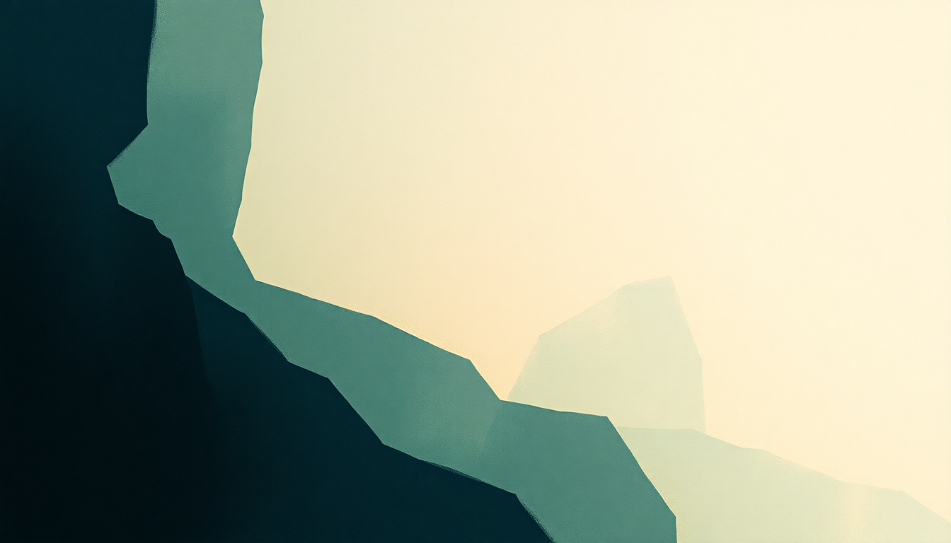 Fan-driven abstract illustration evoking the emotional arc of Found Out by Caribou