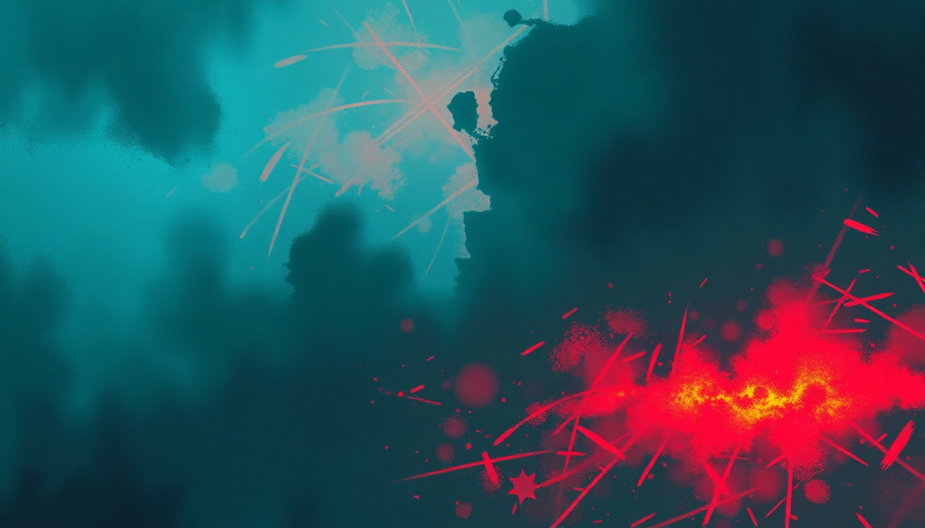 Fan-driven abstract illustration evoking the emotional arc of Freeze Up by Operation Ivy