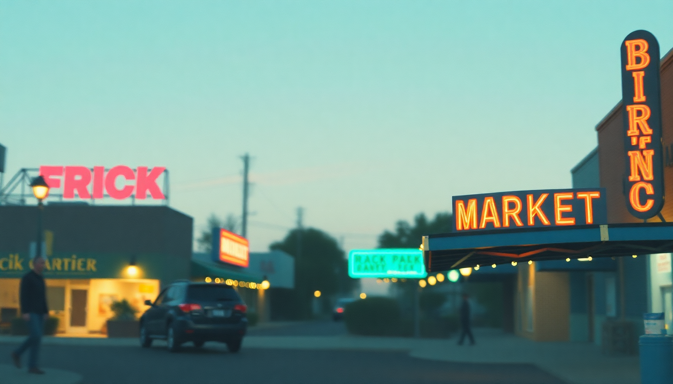 Fan-driven abstract illustration evoking the emotional arc of Frick Park Market by Mac Miller