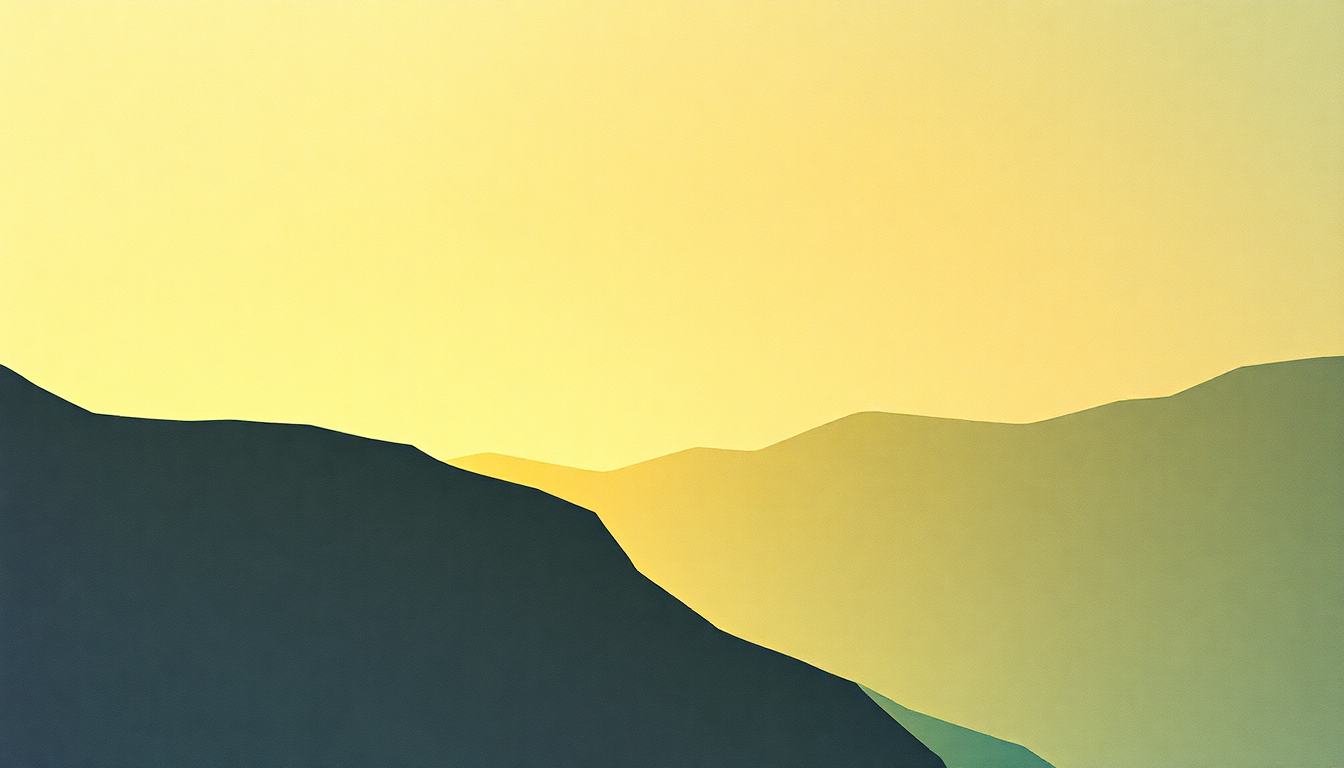 Fan-driven abstract illustration evoking the emotional arc of From the Beginning by Emerson Lake and Palmer