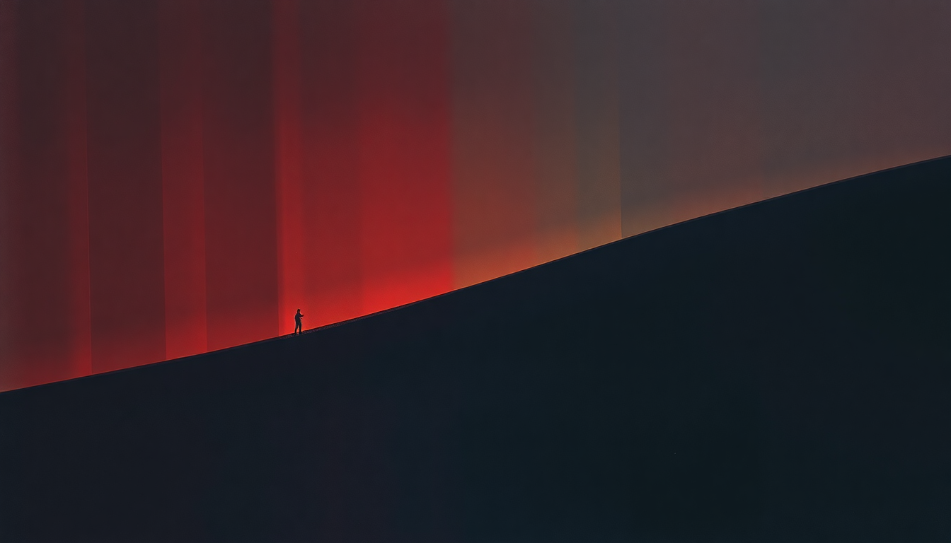 Fan-driven abstract illustration evoking the emotional arc of Frustration by Soft Cell