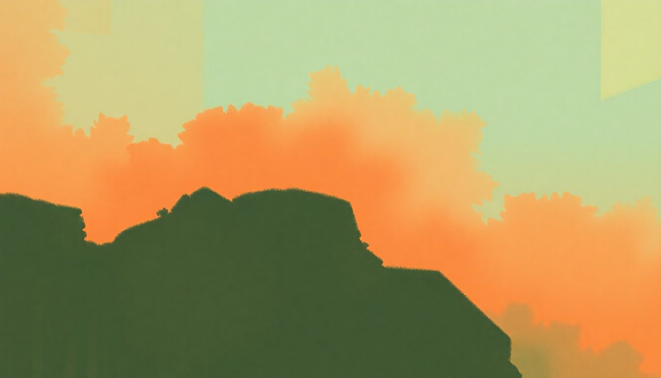 Fan-driven abstract illustration evoking the emotional arc of Full House by Grant Green