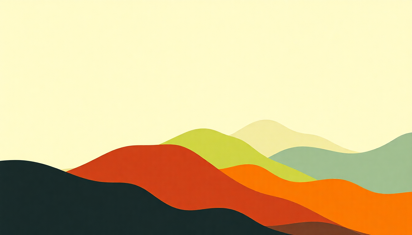 Fan-driven abstract illustration evoking the emotional arc of Futurivel by Gilberto Gil