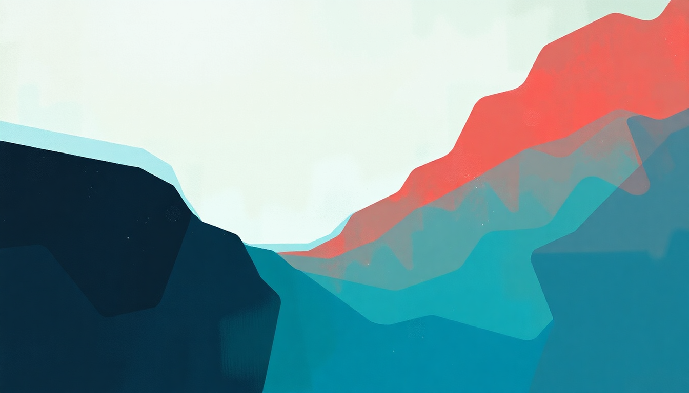 Fan-driven abstract illustration evoking the emotional arc of Galvanize by The Chemical Brothers