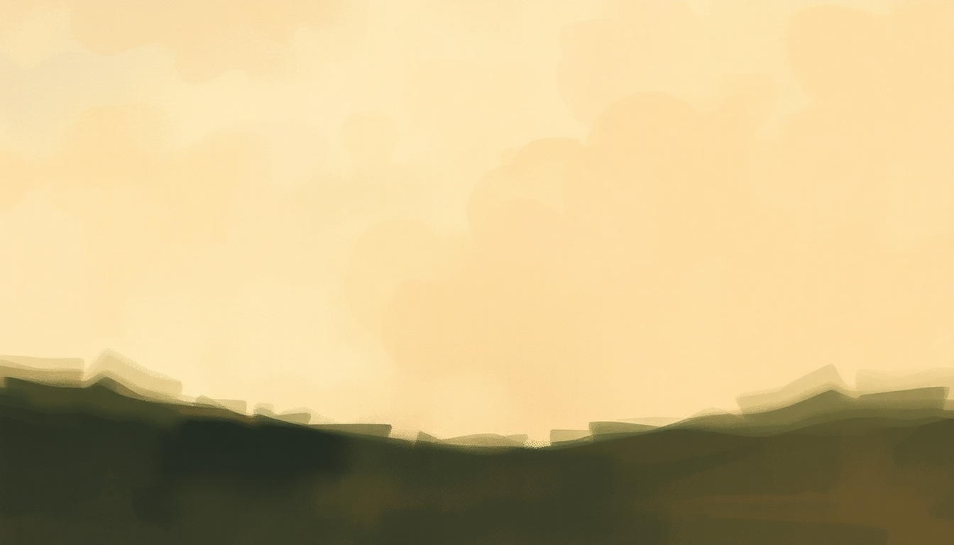 Fan-driven abstract illustration evoking the emotional arc of Gentle on My Mind by Dean Martin