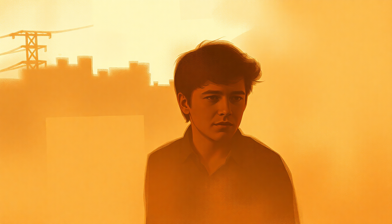 Fan-driven abstract illustration evoking the emotional arc of Gentle on My Mind by Glen Campbell