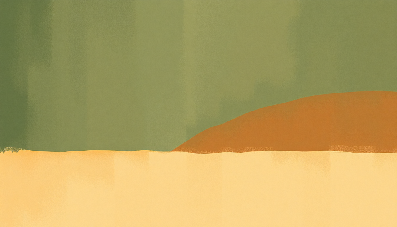 Fan-driven abstract illustration evoking the emotional arc of George's Dilemma by Clifford Brown