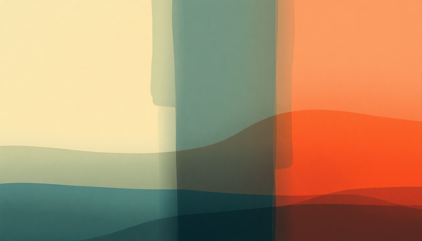 Fan-driven abstract illustration evoking the emotional arc of Ghost of Every Meal by Wednesday