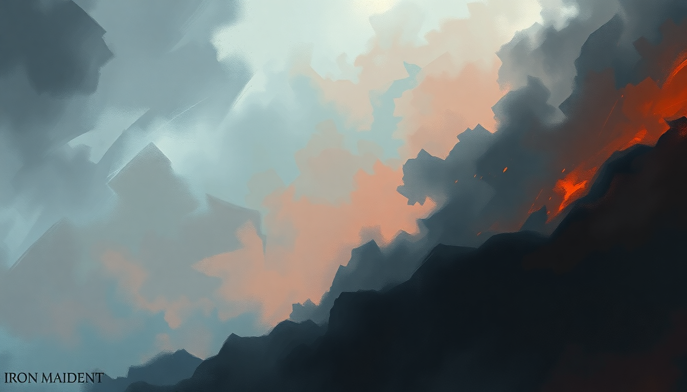 Fan-driven abstract illustration evoking the emotional arc of Ghost of the Navigator by Iron Maiden